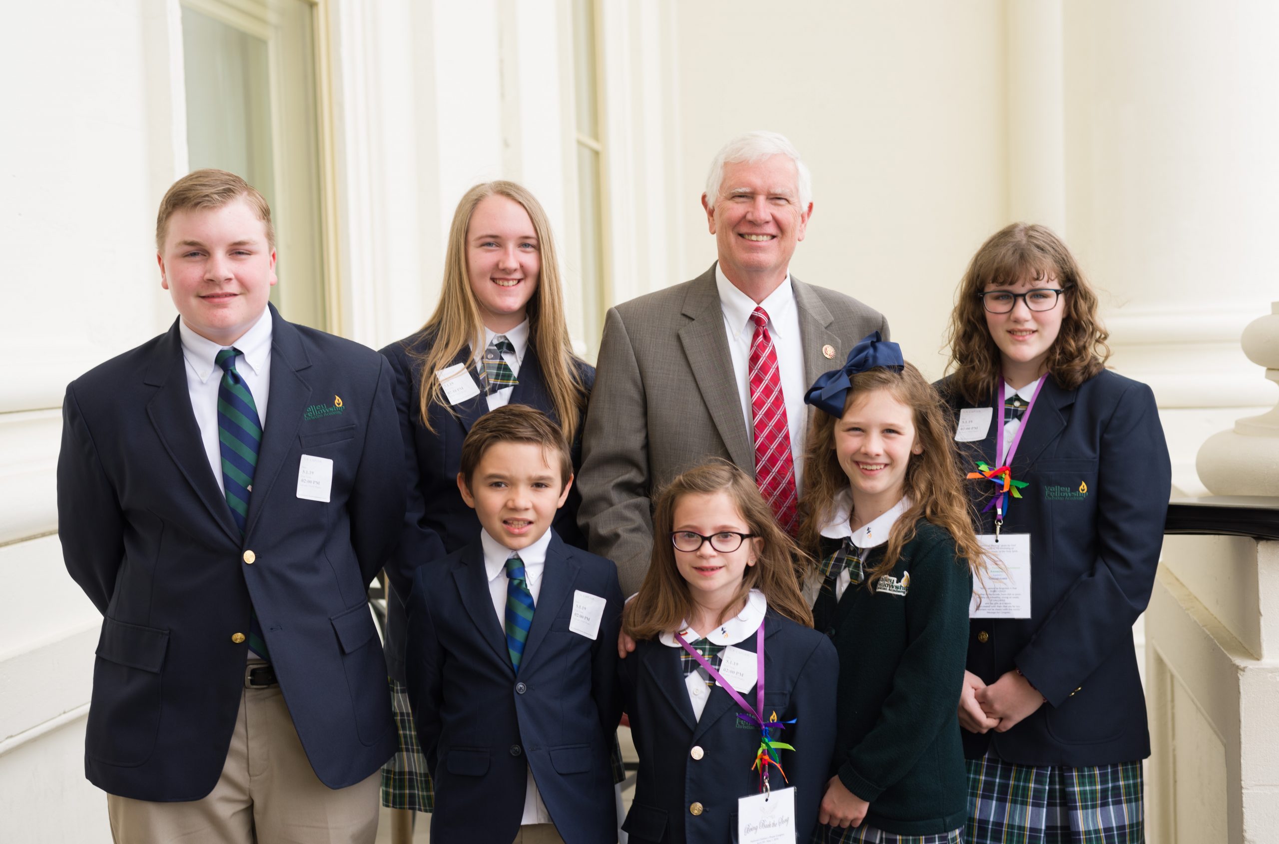 VFCA students of all ages with a teacher