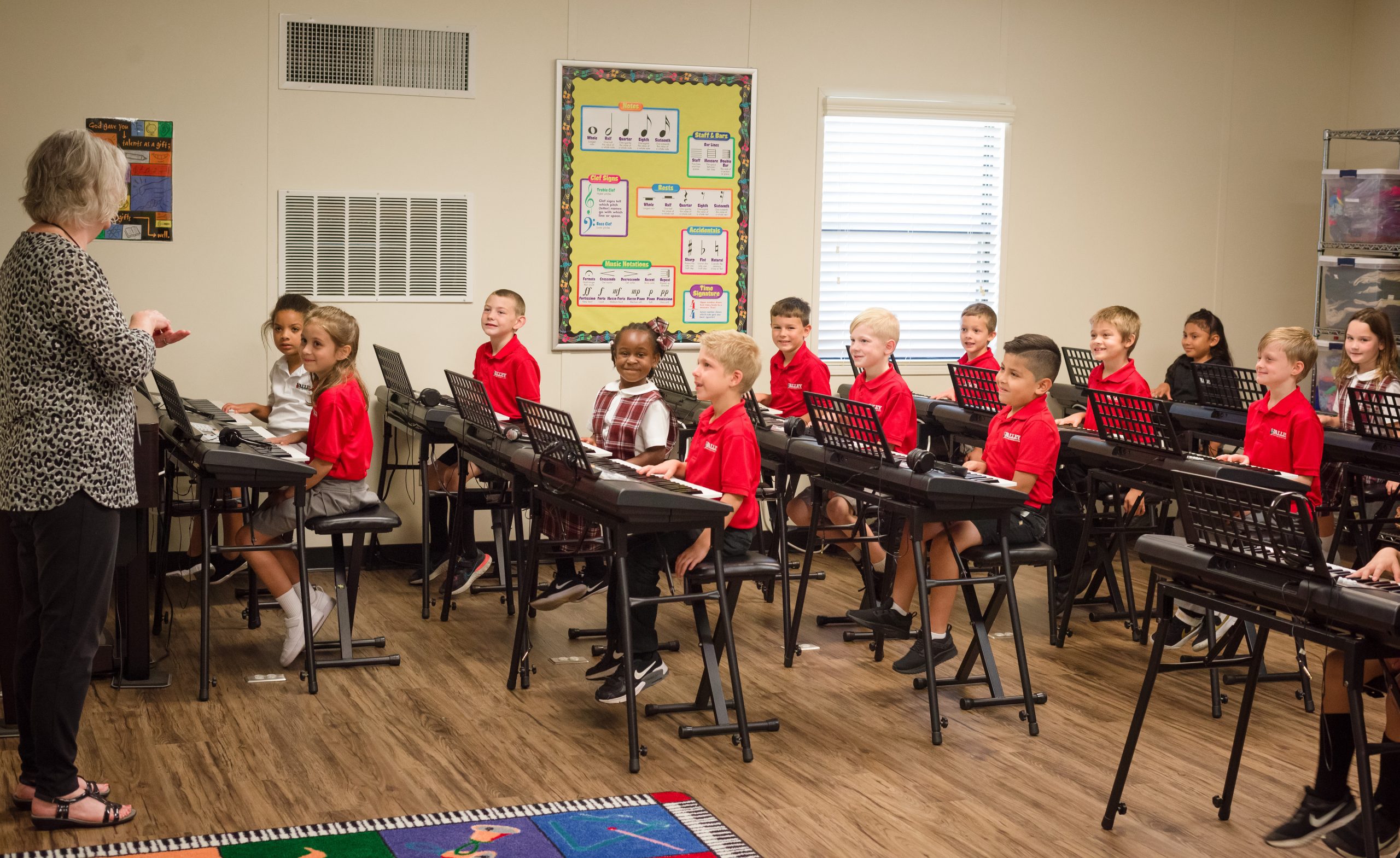 VFCA students during a musical lesson