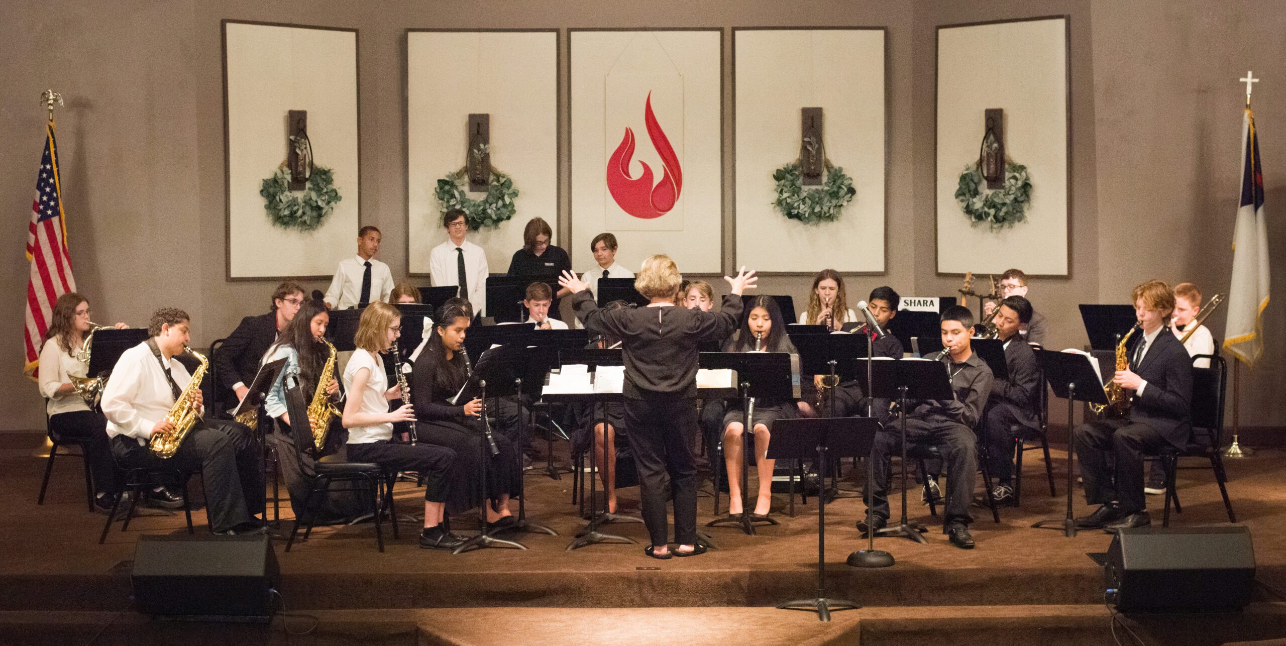 VFCA student playing saxophone 