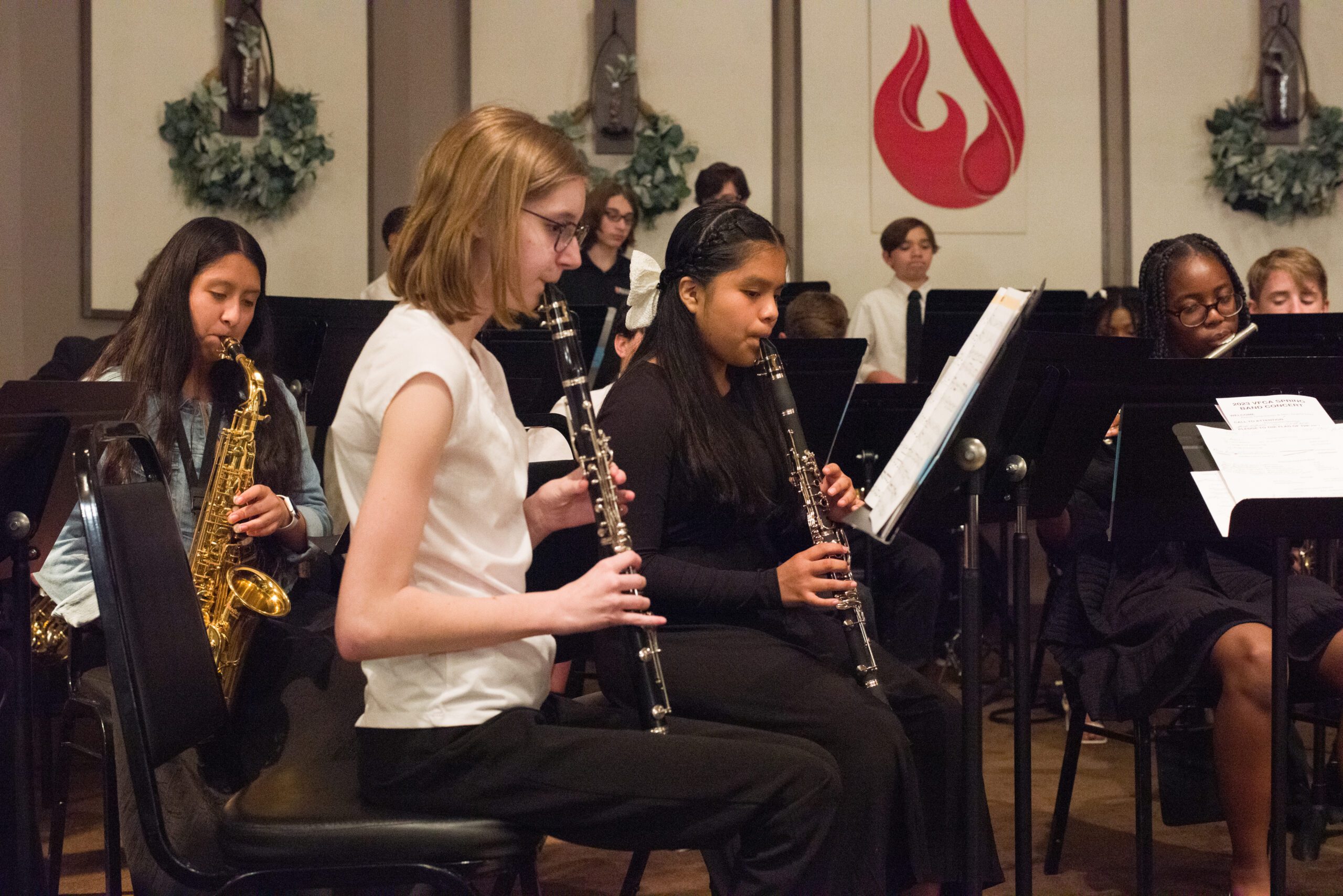 VFCA student playing saxophone 